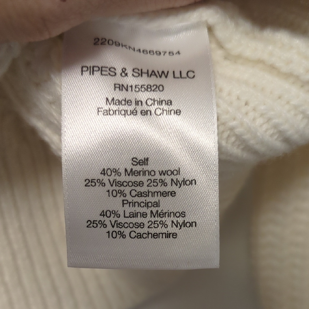Veronica Beard "Bertilda" Cream Cable Knit Cashmere Sweater - Picture 6 of 8